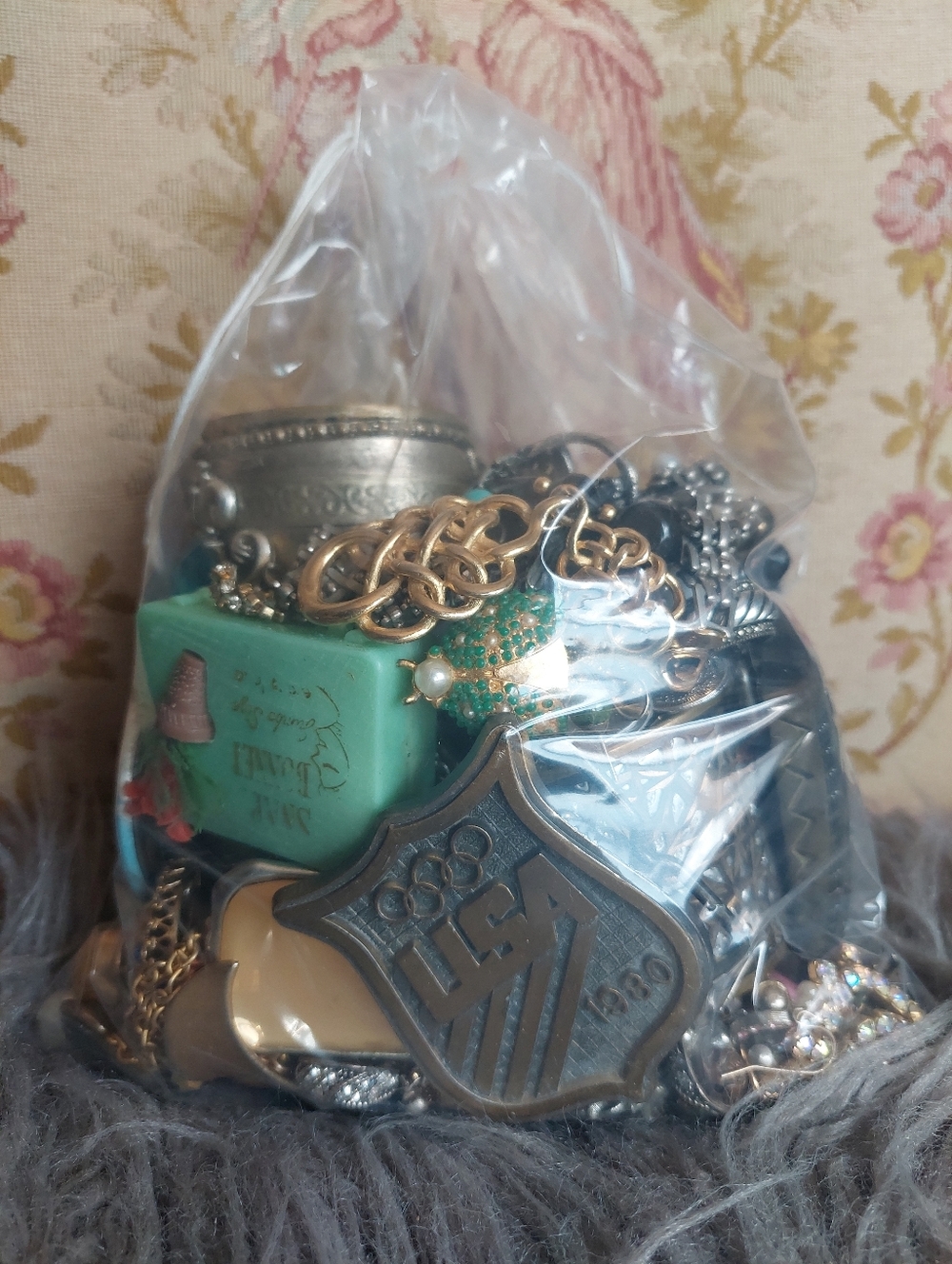 Mystery Jewelry (not jar) Bag lot 95% Vintage and wearable